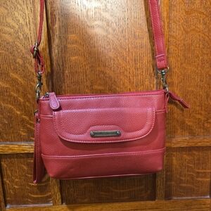 Red PU Stone Mountain Crossbody/Wristlet